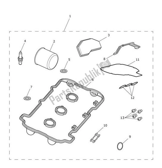All parts for the Servicekit of the Triumph Speed Triple RS From VIN 867601 1050 2018 - 2020