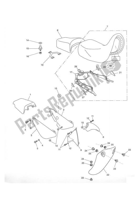 Toutes les pièces pour le Seats du Triumph Tiger 955I Cast Wheels 2001 - 2006