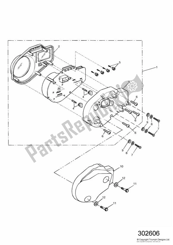 Tutte le parti per il Instrument del Triumph Speed Triple 955I From VIN 141872 2002 - 2004