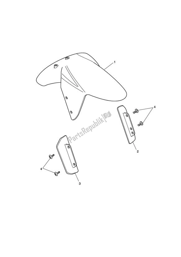 Wszystkie części do B? Otnik Przedni Triumph Speed Triple 1050 From VIN 333179 2011 - 2015