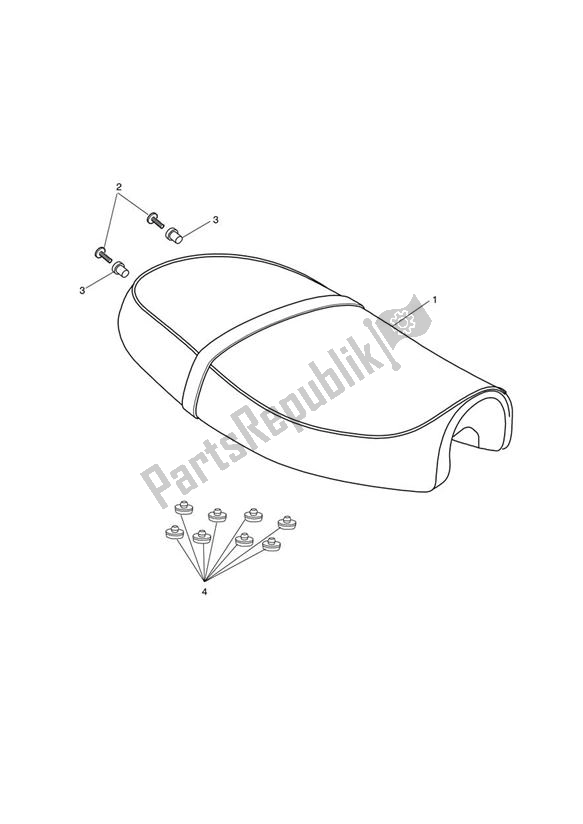 Todas las partes para Asiento de Triumph Bonneville EFI UP TO VIN 380776 865 2008 - 2011