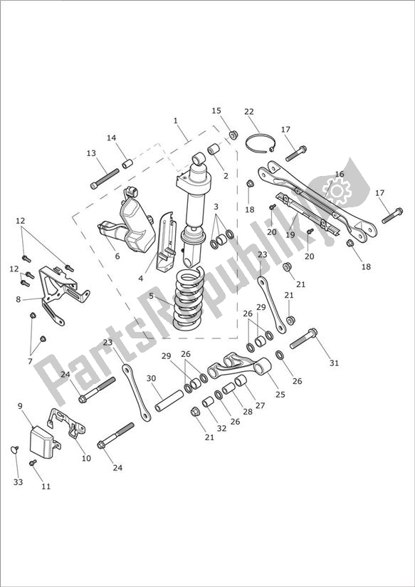 Tutte le parti per il Sollevatore Posteriore del Triumph Trophy 1215 SE 2013 - 2017