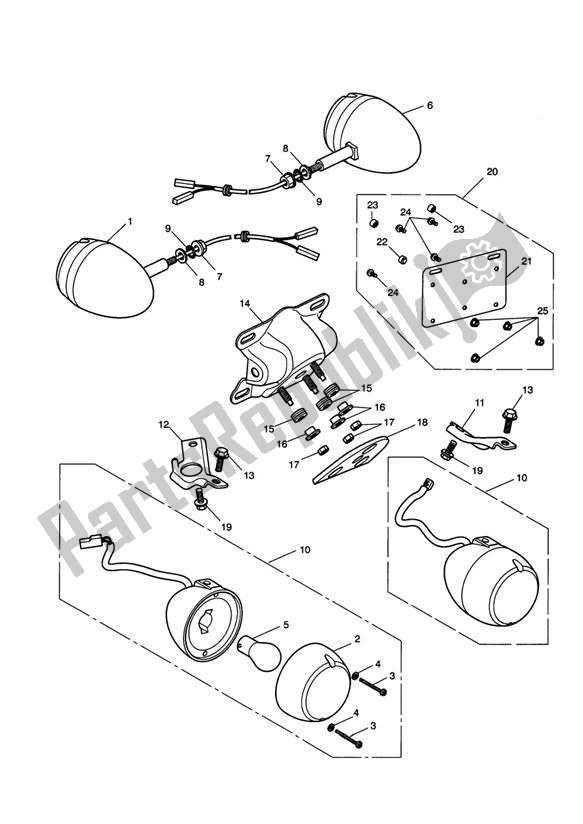 All parts for the Binker of the Triumph Speedmaster EFI UP TO VIN 469049 865 2007 - 2011