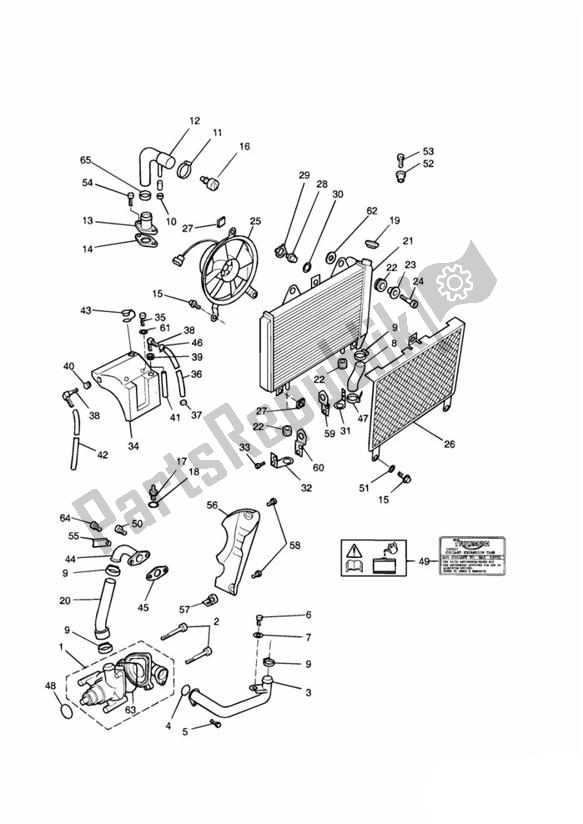 Tutte le parti per il Cooling - T400 del Triumph Tiger T 400 Carbs 885 1993 - 1998