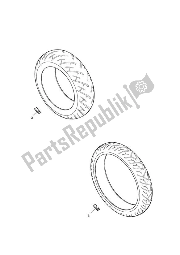 Alle onderdelen voor de Tyres van de Triumph Speed Triple 1050 From VIN 461332 2005 - 2010