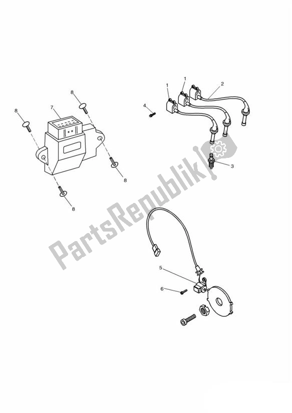 All parts for the Engine Management From Vin111990 of the Triumph Legend TT 885 1998 - 2001