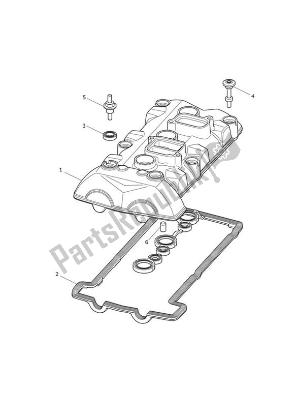 Todas as partes de Camshaft Cover do Triumph Tiger XRT UP TO VIN 855531 1215 2015 - 2017