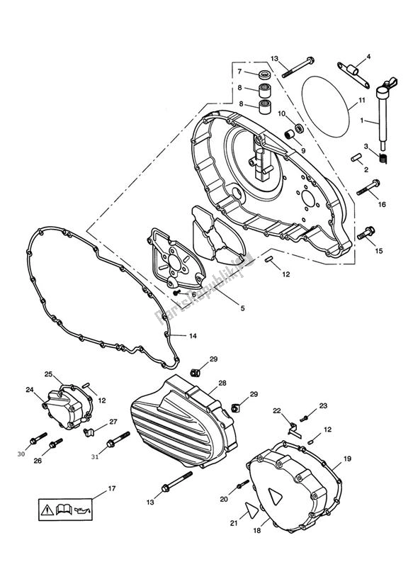 Toutes les pièces pour le Couvert De Moteur du Triumph Speedmaster EFI From VIN 469050 865 2008 - 2017