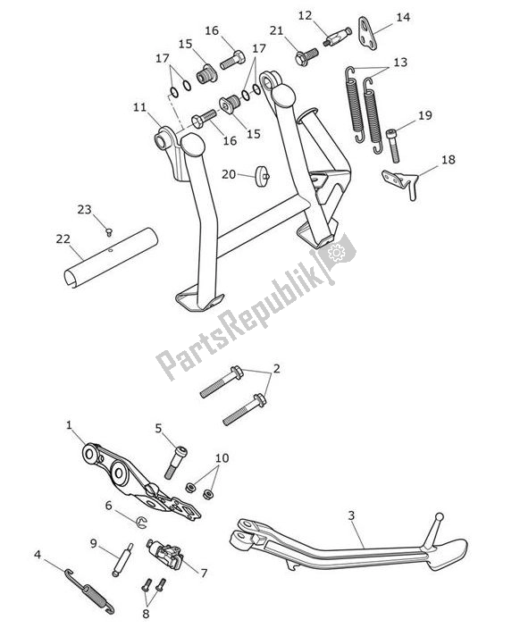 Todas as partes de Arquibancadas do Triumph Tiger 1200 XR 1215 2018 - 2020