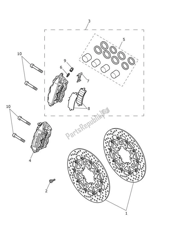 Toutes les pièces pour le Break Front du Triumph Tiger 1200 SE Desert 1215 2018 - 2020