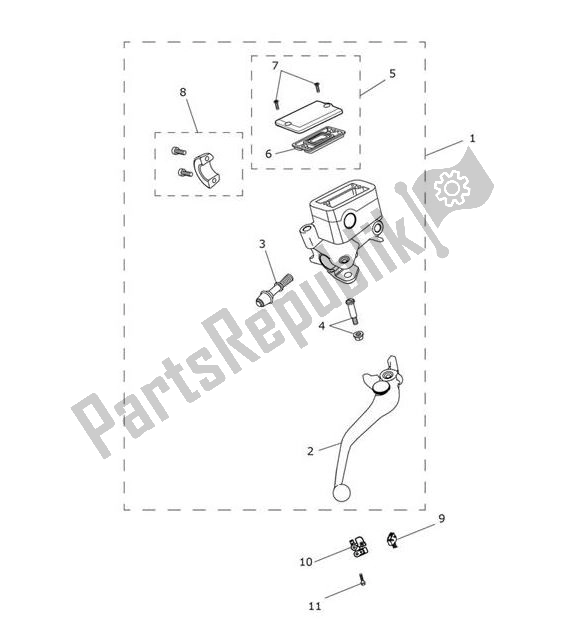 Toutes les pièces pour le Master Cylinder Assy Front du Triumph Tiger XCA From VIN 855532 1215 2018 - 2021