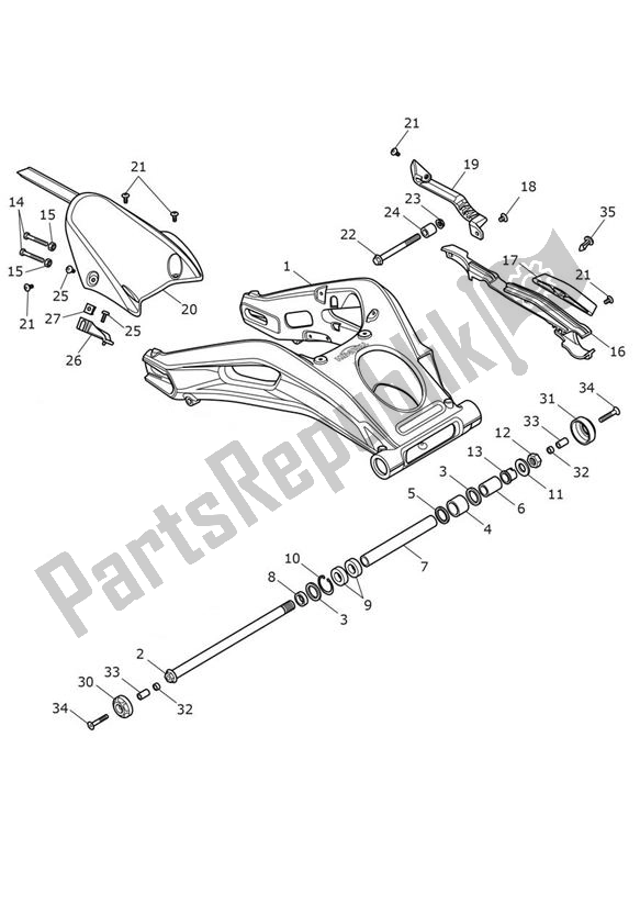 Tutte le parti per il Forcellone del Triumph Street Triple S From VIN 803572-967906 765 2017 - 2020