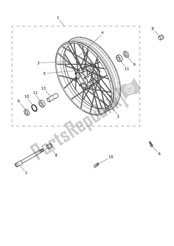 All parts for the Front Wheel of the Triumph Tiger 900 Rally 888 2020 - 2024