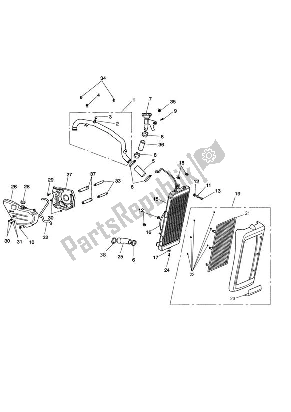 Tutte le parti per il Cooling Fairing del Triumph Thunderbird 1600 & 1700 1597 2009 - 2015