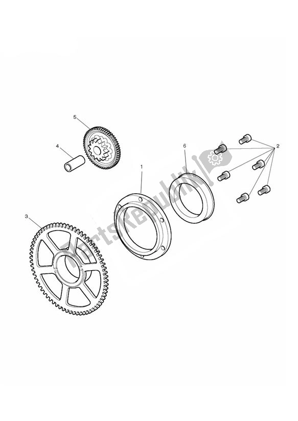 All parts for the Sprag Clutch of the Triumph Street Triple R UP TO VIN 560476 675 2008 - 2012