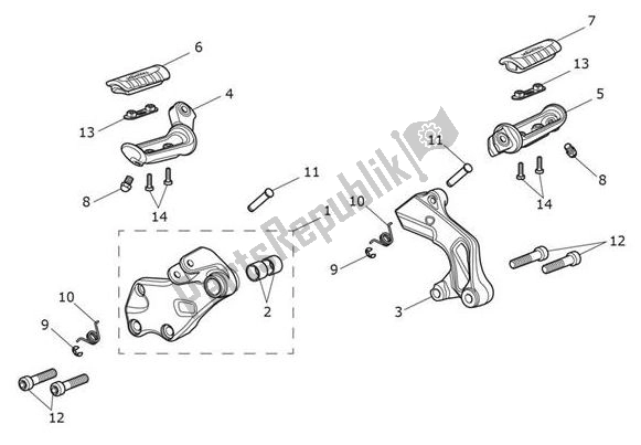 Tutte le parti per il Poggiapiedi del Triumph Bobber UP TO AC 1195 1200 2017 - 2018