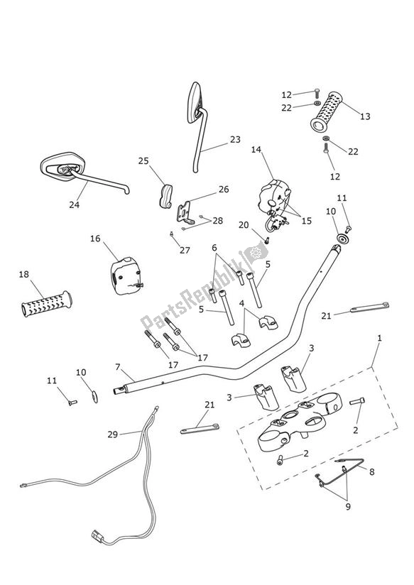 All parts for the Handlebar Switch - Explorer Xca of the Triumph Explorer XCA 1215 2015 - 2017