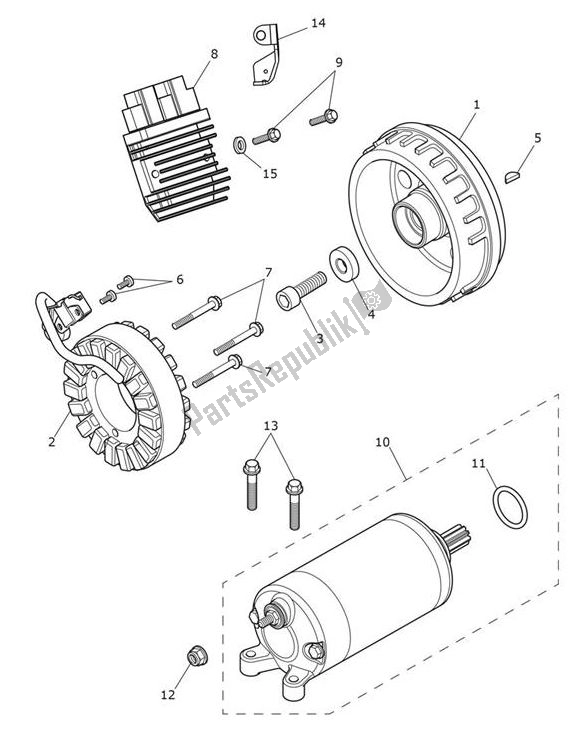 All parts for the Starter Generator - Street Cup of the Triumph Street CUP 900 2017 - 2020