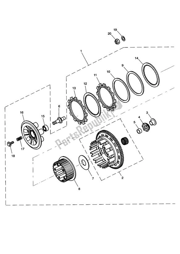 Wszystkie części do Sprz? G? O Triumph Speed Triple 955I From VIN 141872 2002 - 2004