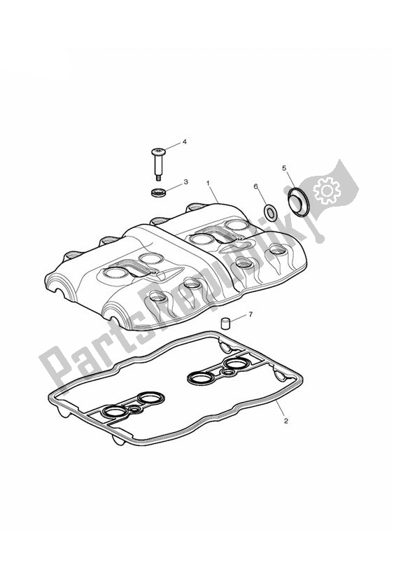 Toutes les pièces pour le Camshaft Cover du Triumph Thunderbird Night/storm 1699 2011 - 2017