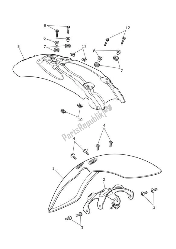 Todas las partes para Mudguard - Speed Twin 900 de Triumph Speed Twin 900 2019 - 2021