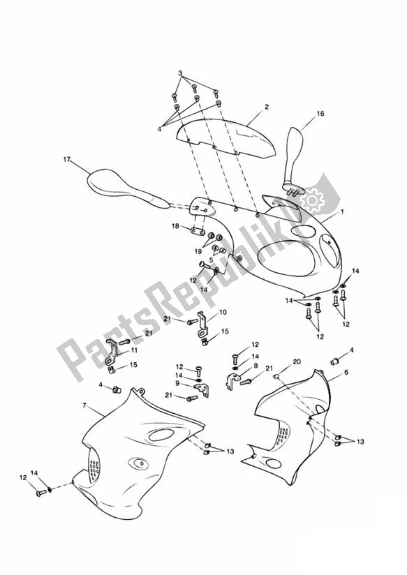 All parts for the Cockpit of the Triumph Sprint RS 955 From VIN 139277 2002 - 2004