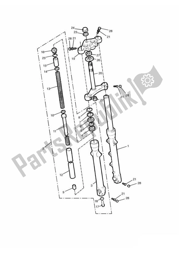 Wszystkie części do Front Suspension From Vin043510 Triumph Adventurer UP TO VIN 71698 885 1996 - 1998