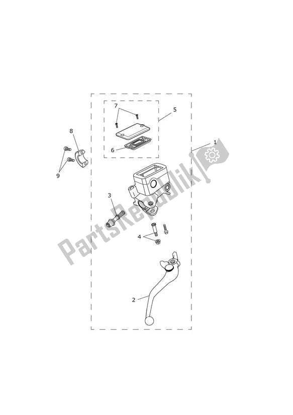 All parts for the Master Cylinder Assy Front of the Triumph Tiger XCX UP TO VIN 855531 1215 2015 - 2017