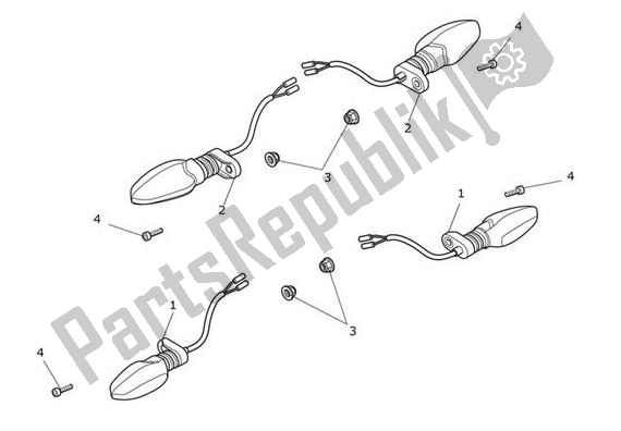 Wszystkie części do Indicator Led Triumph Tiger XCX From VIN 855532 1215 2018 - 2020