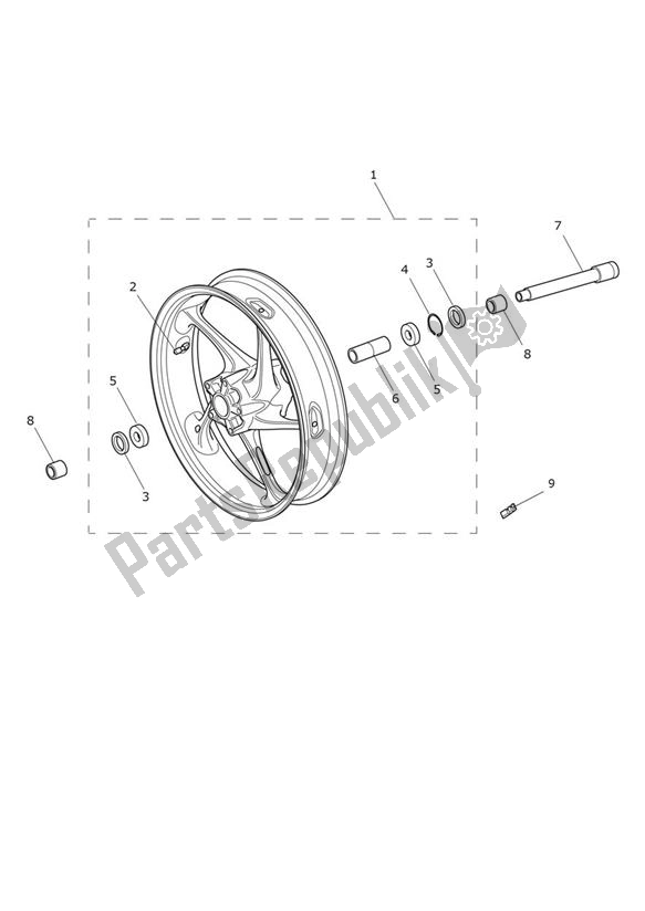 Toutes les pièces pour le Roue Avant du Triumph Street Triple Moto2 765 2020 - 2024