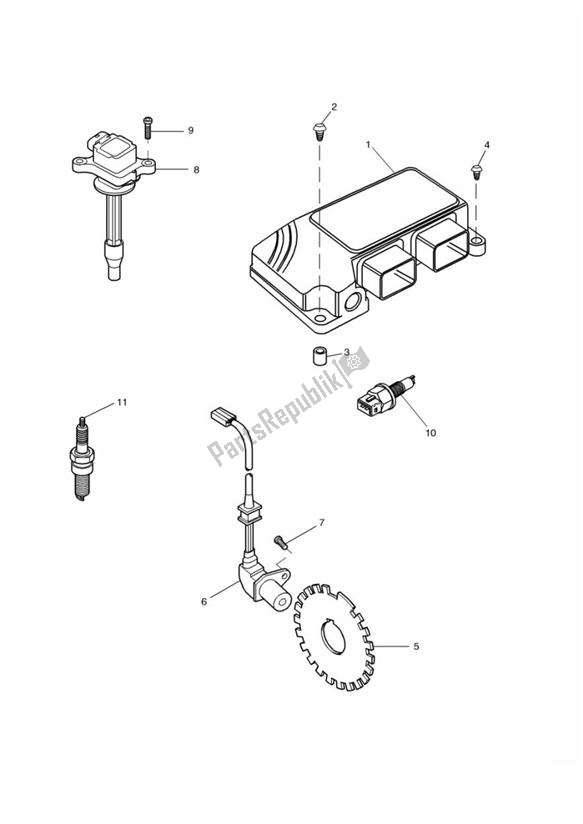 Todas las partes para Engine Management From Vin 89737 de Triumph Tiger 885I T 709 1999 - 2001