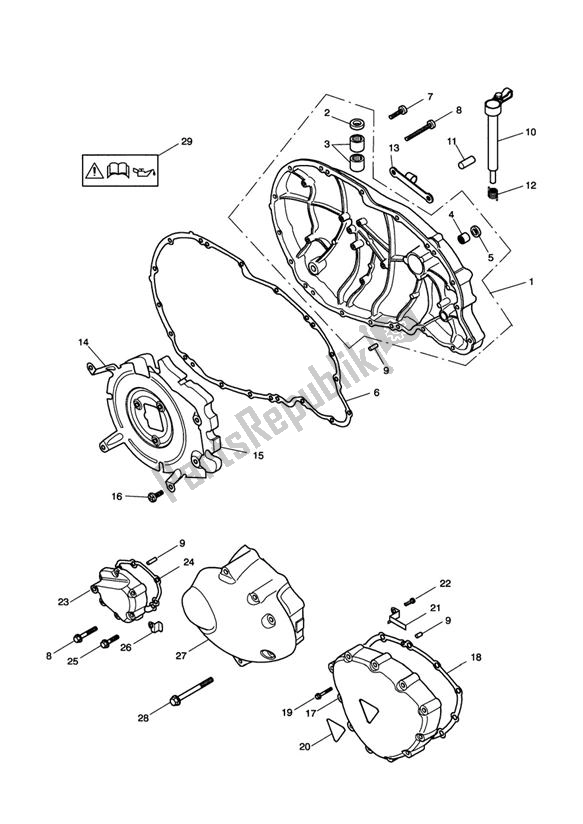 Toutes les pièces pour le Couvert De Moteur du Triumph Scrambler Carburator UP TO 2007 865 2006 - 2008