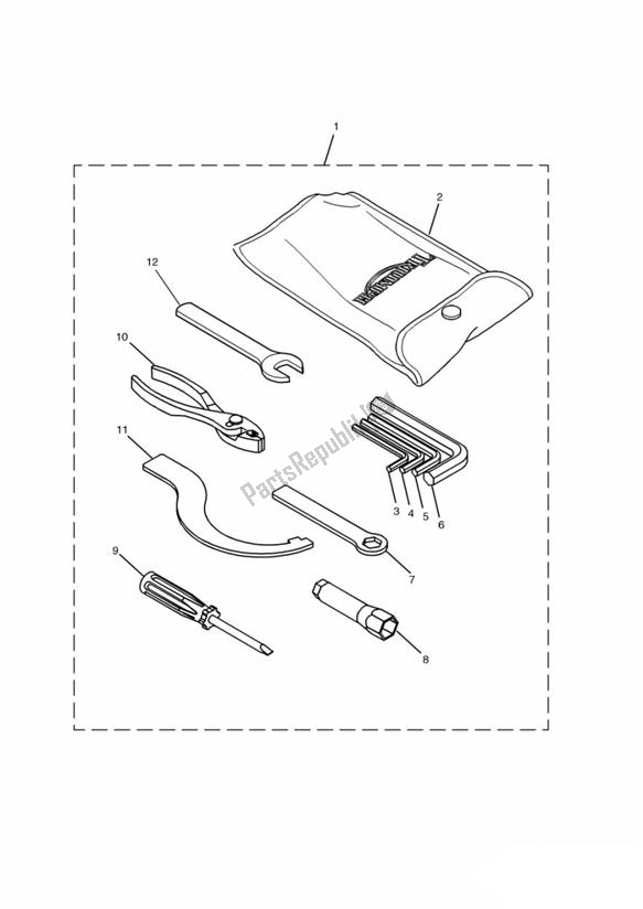 All parts for the Toolkit of the Triumph Daytona T 595 / 955I 1997 - 2001