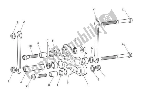 Wszystkie części do Zawieszenie Tylne Triumph Tiger XR From VIN 855532 1215 2018 - 2020