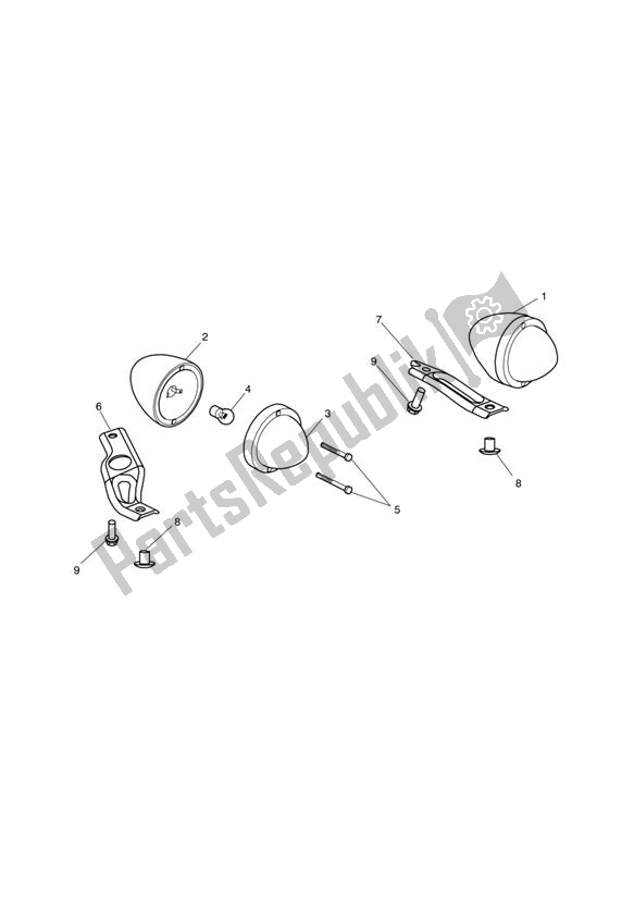 All parts for the Indicator Front of the Triumph Speedmaster EFI From VIN 469050 865 2008 - 2017