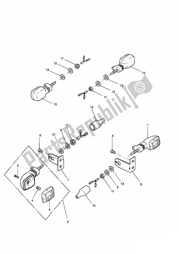 Toutes les pièces pour le Indicator du Triumph Speed Triple 955I From VIN 141872 2002 - 2004