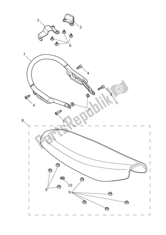 Todas las partes para Asiento de Triumph Scrambler 1200 XE From AC 8499 2019 - 2021