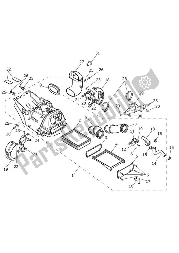 Wszystkie części do Airbox (airfilter) Triumph Thruxton R 1200 2016 - 2020