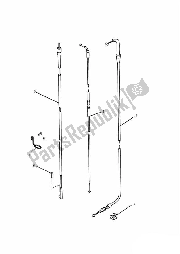 Todas as partes de Cabos De Controle do Triumph Legend TT 885 1998 - 2001