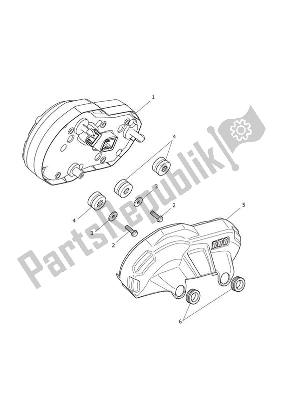 All parts for the Instrument of the Triumph Tiger XR UP TO VIN 855531 1215 2015 - 2017