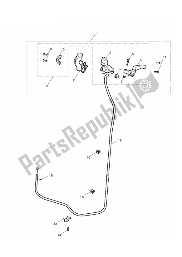 All parts for the Clutch Control of the Triumph Thunderbird 1600 & 1700 1597 2009 - 2015