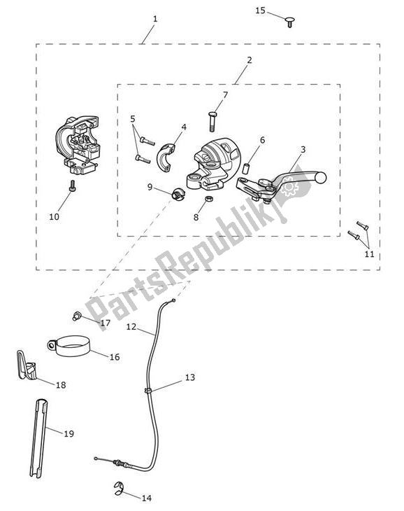 All parts for the Clutch Control of the Triumph Bobber Black 1200 2018 - 2021