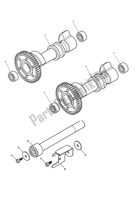 Tutte le parti per il Albero Di Bilanciamento del Triumph Speedmaster EFI From VIN 469050 865 2008 - 2017