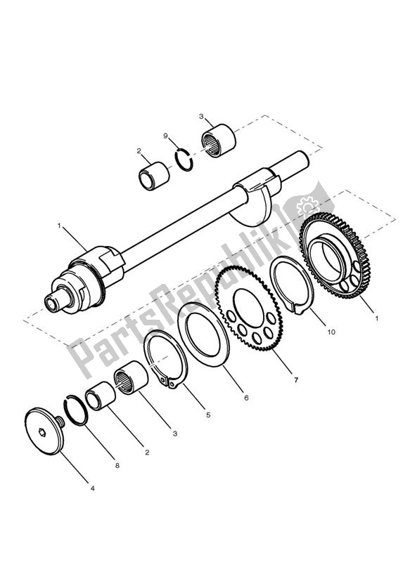 All parts for the Balancer Shaft of the Triumph Sprint RS 955 From VIN 139277 2002 - 2004