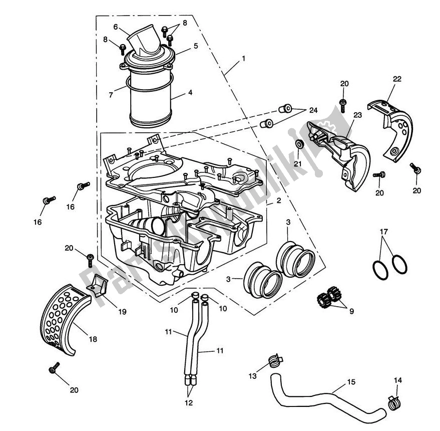 Todas las partes para Airbox (airfilter) de Triumph Speedmaster EFI UP TO VIN 469049 865 2007 - 2011