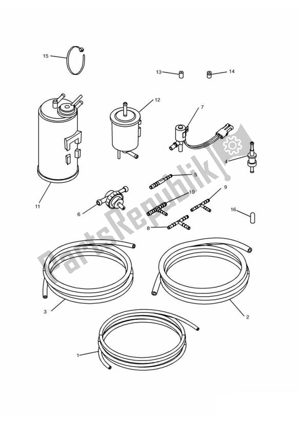 Tutte le parti per il Evap System California del Triumph Adventurer UP TO VIN 71698 885 1996 - 1998