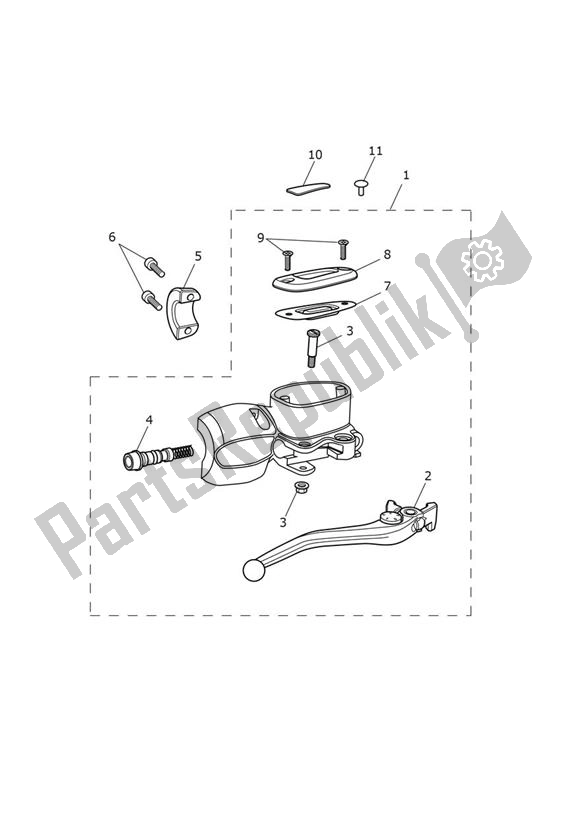 Tutte le parti per il Master Cylinder Assy Front del Triumph Bonneville T 120 Black UP TO VIN AD 0138 +acecafe 1200 2021