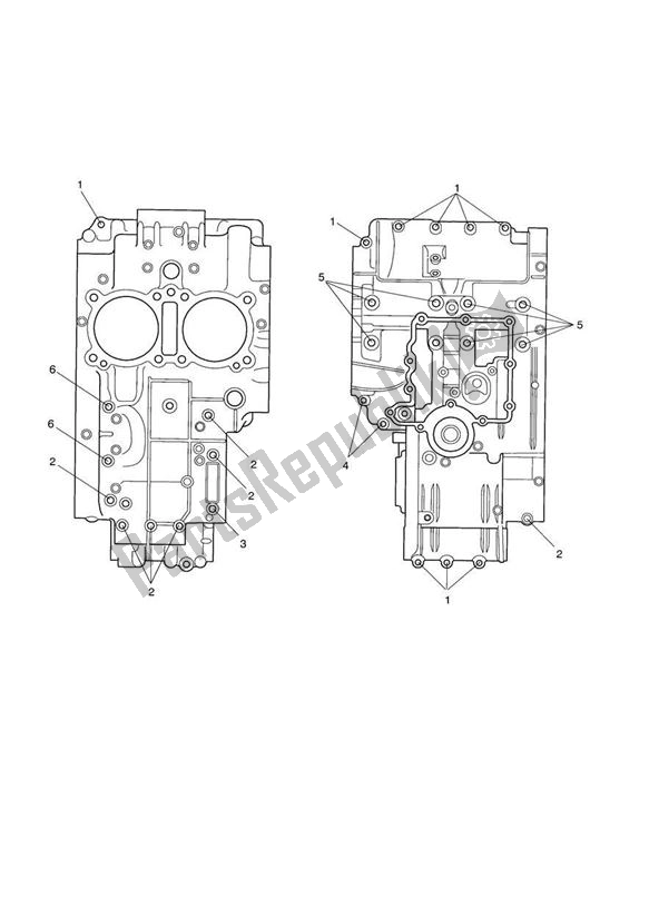 Wszystkie części do Crankcase Screws Triumph America Carburator 790 2001 - 2007