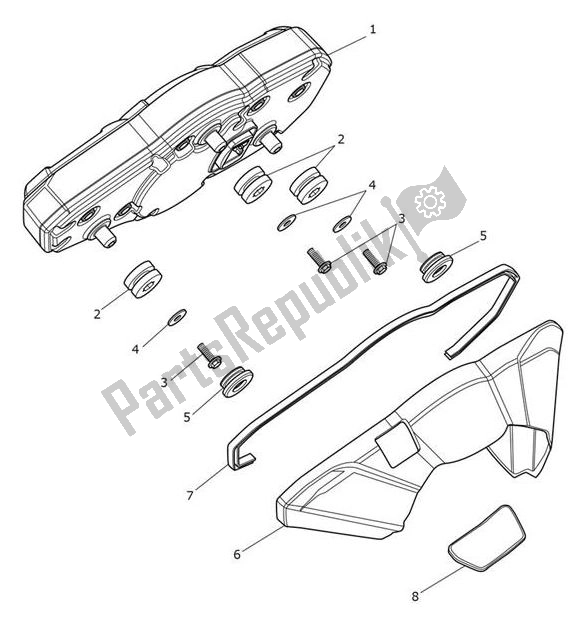 Todas as partes de Instrument do Triumph Tiger 1200 XR 1215 2018 - 2020