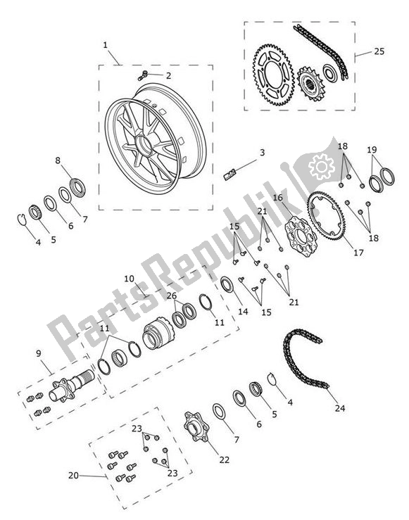 Toutes les pièces pour le Fairing Rear du Triumph Speed Triple 1200 RS 1160 2021 - 2024